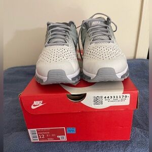 Nike Air Max 2017 Reflective Wolf Grey White Running Shoes 849559-101 Men's 12